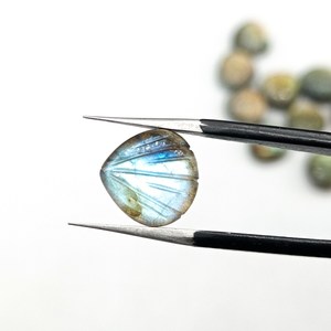 Perles sculptées en forme de coquille de Labradorite Flashy naturelle breloques 12mm Labradorite perles de pierres précieuses en vrac pour la fabrication de bijoux prix en gros - Product Image 3