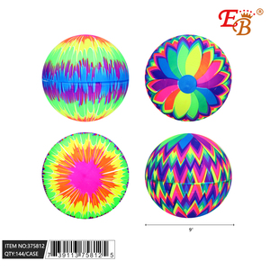 Pelota de Playa Inflable Tie-Dye de 9 Pulgadas y 70G, 144 Piezas/Caja, Modelo 375812, Ideal para Diversión al Aire Libre - Product Image 1