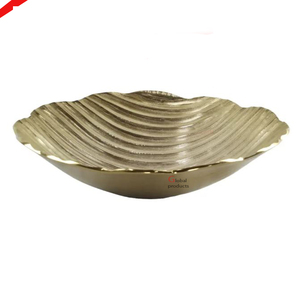 Bol de service de conception de feuille en aluminium fini argenté brillant de bonne qualité pour la décoration de table - Product Image 5