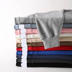 Haute qualité 430Gsm coton hommes goutte épaule surdimensionné polaire sweat à col rond blanc haut confort sweats - Product Image 1