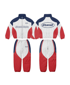 Ensemble survêtement coupe-vent Street Wear 2 pièces Pantalon et veste zippée 100% nylon Impression numérique Coupe-vent pour homme - Product Image 6