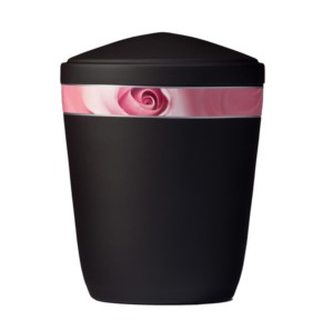 Urnes de crémation en fer galvanisé Europe de haute qualité Urnes de crémation en métal en gros avec couleur noire et rose - Product Image 1
