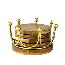 Posavasos de Madera de Nogal Hechos a Mano por HF Crafts, Estilo Clásico con Patrones Únicos, Posavasos para Ocasiones Especiales al por Mayor por HF CRAFTS - Product Image 2