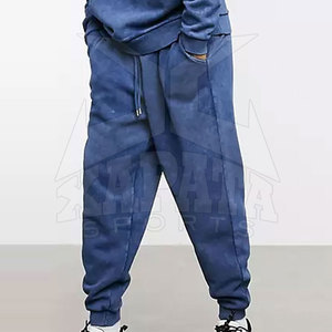Conjuntos Deportivos de Invierno para Hombre, Transpirables, de Alta Calidad, Estilo Urbano, Lavado Ácido, Sudadera Holgada, 100% Algodón - Product Image 3