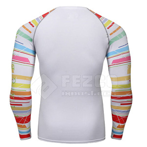 เสื้อรัดรูปแขนยาวสำหรับทุกเพศผ้าสแปนเด็กซ์/ โพลีเอสเตอร์ระบายอากาศพิมพ์แบบถ่ายเทความร้อน - Product Image 3