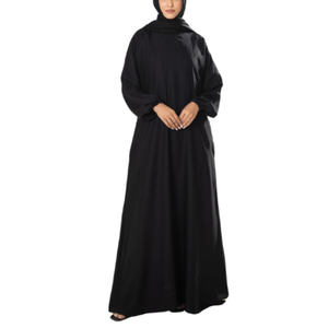 Diseña tus propias mangas bordadas Abaya 2025 nuevos bolsillos laterales elegantes tamaño y colores personalizados Abaya para mujeres - Product Image 1