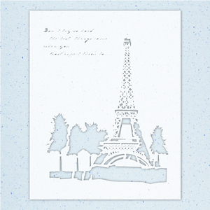 Pochoir de peinture durable en forme de Tour Eiffel, modèle de dessin réutilisable en PET pour le bois et les murs - Product Image 1