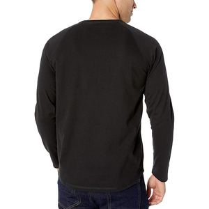 Casual Regular Fit Long Sleeve 100% Polyester/Cotton Waffle Fabric O-Neck Quick Dry Breathable T-<b>Shirts</b> for <b>Men</b> - Product Image 2