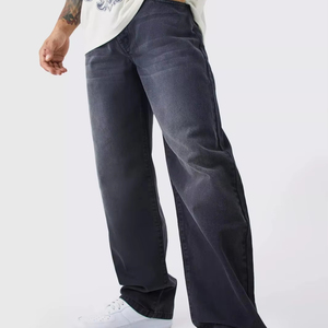 กางเกงยีนส์ผู้ชายทรงหลวมตัวหนาทรงหลวมใส่สบายแนวสตรีทพิมพ์ลายปรับแต่งได้สำหรับฤดูใบไม้ร่วงฤดูร้อนฤดูใบไม้ผลิฮิปฮอป - Product Image 1