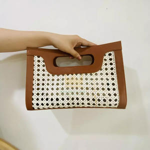 Nouveau sac en rotin tendance avec cuir véritable/sac en rotin vintage/sac en rotin bali - Product Image 3