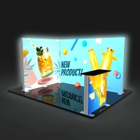 Nouveau design de JiongChang, boîte à lumière à panneau LED pour salon, boîte à lumière publicitaire mince et sans cadre, présentoir de stand d'exposition