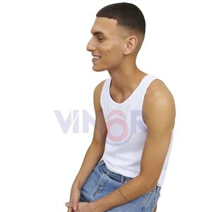 Camiseta sin mangas informal Unisex, 100% malla de algodón, protección UV ecológica, secado rápido, transpirable, chaleco para correr en la espalda, personalizado - Product Image 4