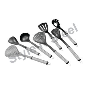 Accesorios de cocina de acero inoxidable Utensilios Herramienta de cocina Espátula Skimmer Gadgets Herramienta de cocina Juego único Nylon - Product Image 1