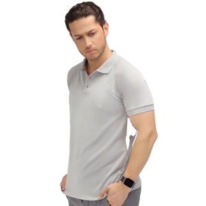 Camisa Polo de piqué de algodón elástico verde 100% Pak de corte regular con logotipo bordado personalizado con tapeta de botón oculta y costilla - Product Image 1