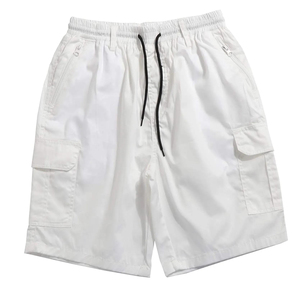Shorts amples en toile de coton pour homme, personnalisables avec logo imprimé, motif de haute qualité, style streetwear, poids lourd - Product Image 1