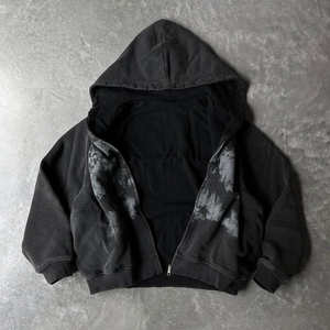 Sudaderas con Capucha de Felpa de Algodón de Primera Calidad, Personalizadas, Nuevas, con Serigrafía y Lavado Ácido, 500 GSM, con Cremallera - Product Image 4