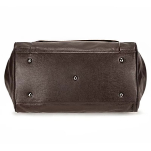 Unisex Luxury Vintage Business Travel <b>Bag</b> Lightweight Genuine <b>Leather</b> Weekend <b>Duffle</b> with Zipper Closure High Quality Handbag - Product Image 4