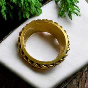 Brazalete de latón rústico vintage con diseño de trenza de latón retro, joyería Bohemia llamativa para mujer - Product Image 4