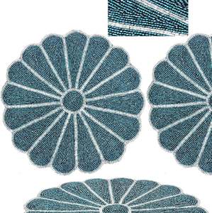 2023 Latest Arrival Fancy Decoration Luxury Decoration Design Modern Decoration Antique <b>Beaded</b> Round Shape Place-mats - Product Image 3