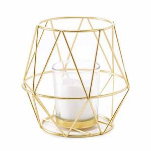 Soporte de postre de pastel de lujo ligero de estilo europeo, portavelas de Metal redondo, decoración de boda india, centro de mesa en dorado - Product Image 4