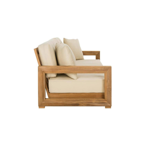 โซฟาทานอาหารเฟอร์นิเจอร์ร้านอาหารแบบพรีเมี่ยมกรอบไม้สักเบาะนุ่มสำหรับโรงแรมและห้องวีไอพี - Product Image 1