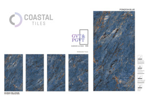 กระเบื้องสีฟ้ามันวาวแบบพรีเมี่ยมขนาด600x1200มม. พื้นผิวขัดเงาเหมาะสำหรับผนังห้องครัวห้องน้ำในห้องโถง - Product Image 6