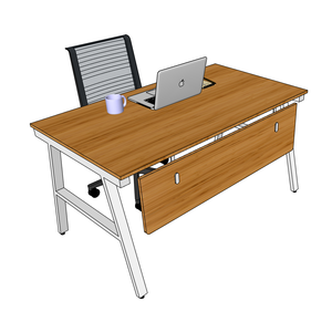 BFAB006-140x80cm ABamboo Minimalist Design Footrest Assembly Required Steel Frame <b>Workstation</b> - Product Image 4