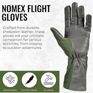Gants de pilote d'usine à bas quantité minimale de commande vente en gros gants de vol de pilote de qualité supérieure gants de pilote Nomex de vol de haute qualité - Product Image 6