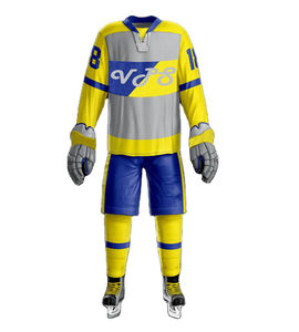 Camiseta de hockey sobre hielo transpirable Unisex antibacteriana ecológica de alta calidad uniforme de diseño de impresión a todo color personalizable - Product Image 1