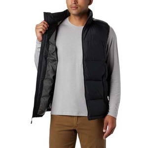 Veste en duvet pour hommes vente en gros OEM logo personnalisé imprimé couleur unie hiver sans manches imperméable gilet en duvet - Product Image 5