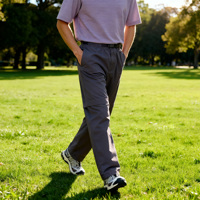 Pantalon de jogging sportif pour homme en tissu tissé léger, séchage rapide, couleur unie, taille mi-haute, avec cordon de serrage, idéal pour la randonnée et les loisirs