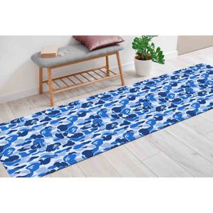 Blue Camo <b>Chenille</b> <b>Rug</b>: Modern Hallway Decor, Printed <b>Rug</b>,Nonwoven Soft <b>Rug</b> - Product Image 4