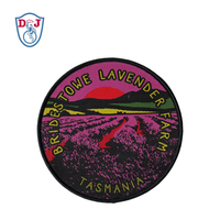 Insignias de coche con parche de logotipo tejido al por mayor, insignia tejida para ropa
