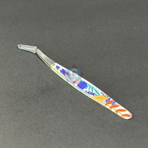 Wholesale <b>Eyelash</b> <b>Tweezers</b> Stainless Steel Private Label Lash Extension <b>Tweezers</b> - Product Image 3