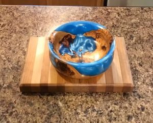Most Selling Product Resin Designer Serving <b>Bowl</b> Home Hotel Restaurant Usage Food Wooden <b>Deep</b> <b>Bowl</b> Resin Finishing - Product Image 6