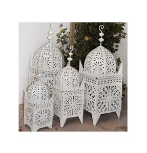 White Color Beautiful Decorative <b>Moroccan</b> Candle Lamp Ramadan Eid Celebrating <b>Moroccan</b> <b>Lantern</b> in Wholesale Price - Product Image 1