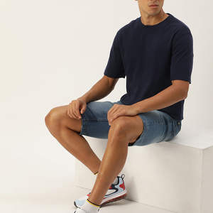 Camiseta de hombre de alta calidad, 100% algodón, color sólido, camiseta informal con cuello redondo para hombre, ropa de primavera y verano para hombre - Product Image 6