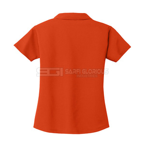 Camiseta Polo Deportiva de Golf con Serigrafía de Logotipo Personalizado para Mujer, Camiseta Polo de Alta Calidad 100% Algodón para Mujer - Product Image 5