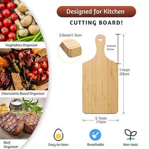 Planche à découper en bambou artisanale pour la préparation des aliments en cuisine, finition lisse et polie, durable, compatible lave-vaisselle, vente en gros - Product Image 6