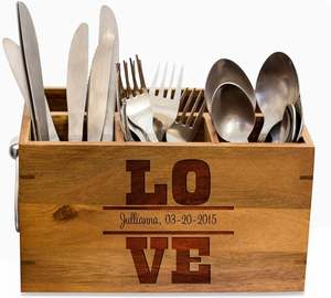 Porte-ustensiles en métal rotatif à 360 degrés Porte-couverts à 4 compartiments Rotation Fourchette Cuillère Couverts Panier de rangement Comptoir - Product Image 3