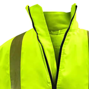 ANSI Clase 3 Reflectante Alta Visibilidad Impermeable Chaqueta de Seguridad Softshell Sombrero Desmontable para Colocación Frontal de Invierno para Hombres y Mujeres - Product Image 3