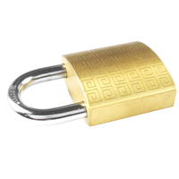 Cadenas à combinaison ABA haute sécurité 40 mm en laiton chromé avec clé tubulaire pour porte, usage domestique, sacs de sport professionnels, porte-documents – Modèle