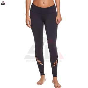 Leggings pour femmes en maille décontractée d'hiver avec logo OEM personnalisé, vêtements de fitness, pantalons de yoga, sport, extensible, respirant, fibre de bambou, taille mi-haute - Product Image 4