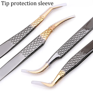 Pince à épiler de greffe de faux cils en acier inoxydable de précision Type de pointe pointue Meilleure pince à cils pour extensions classiques - Product Image 3