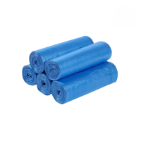Sac poubelle jetable compostable de 55-60 gallons Sacs à ordures robustes en plastique bleu bon marché pour poubelle Sac à ordures à usage domestique