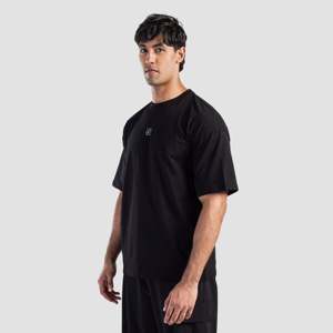 Camiseta Strike Negra - Estilo Hip Hop Oversize de Jersey 100% Algodón con Logotipo 3D y Patrón de Letras Transpirables con Serigrafía - Product Image 3