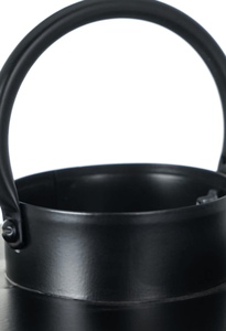 Nouvelle arrivée Lanterne en métal carrée noire élégante avec verre nervuré pour la maison Mariages Décorations de Noël - Product Image 5