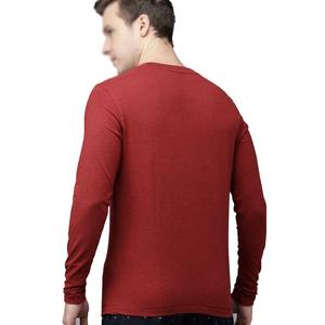 Personalice su logotipo de la marca 100% algodón de manga larga transpirable de talla grande en blanco hombres camiseta lisa Casual hombres camisetas - Product Image 3