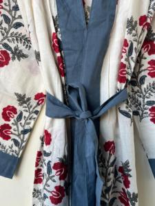 Kimono de playa indio de algodón, bata de maternidad para ducha, bata de dama de honor, estampado Floral de talla grande, ropa de dormir de verano ODM - Product Image 6