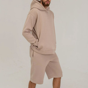 Daily Wear Hoodie and Shorts Two Piece for Men Plain Hoodie and Shorts Matching <b>Set</b> for Men - Product Image 4